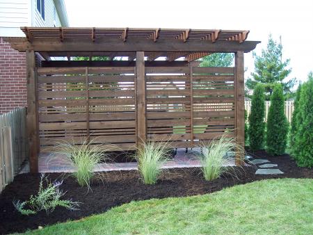 Stained Cedar Screen
